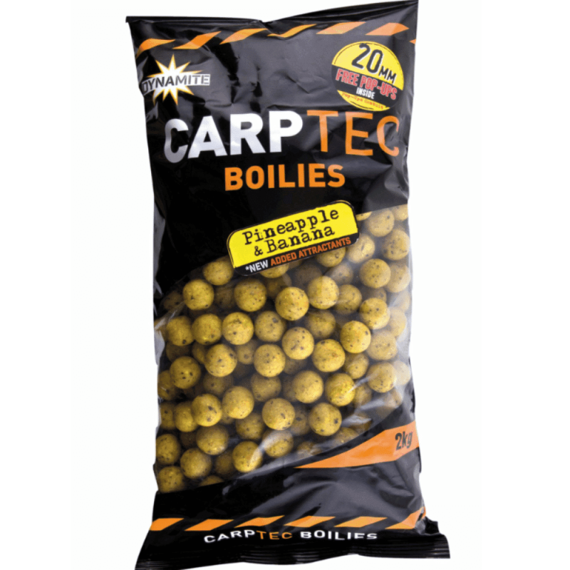 DY1774, Carp-Tec Pineapple & Banana 15mm Boilie 1.8kg сухі корма Dynamite Baits