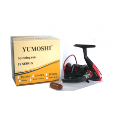 Котушка YUMOSHI JX2000 12п. BLACK\RED 5.5:1 метал шпуля (YUM-JX2000)